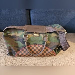 Sprayground Camo Duffel Bag